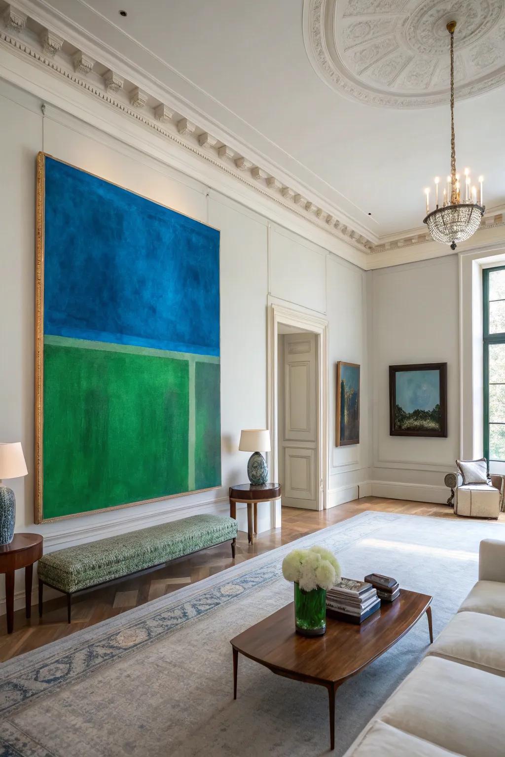 Artwork can tie your color scheme together.