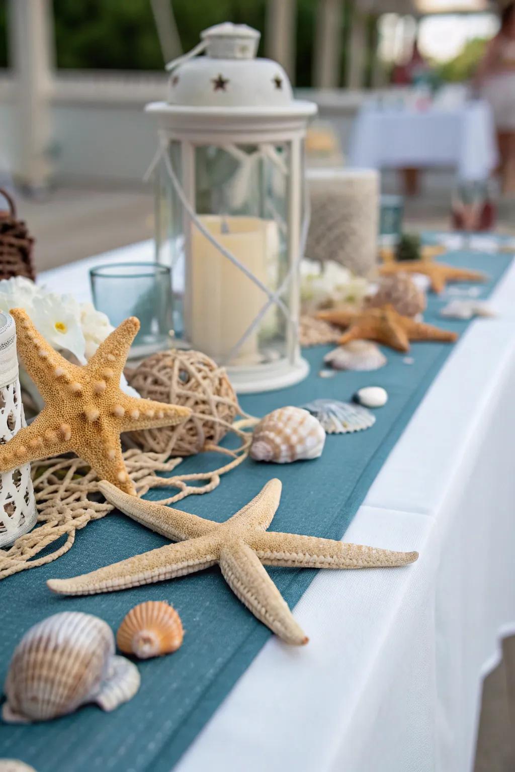 Maritime decorations bring allure and cohesiveness to the party’s theme.