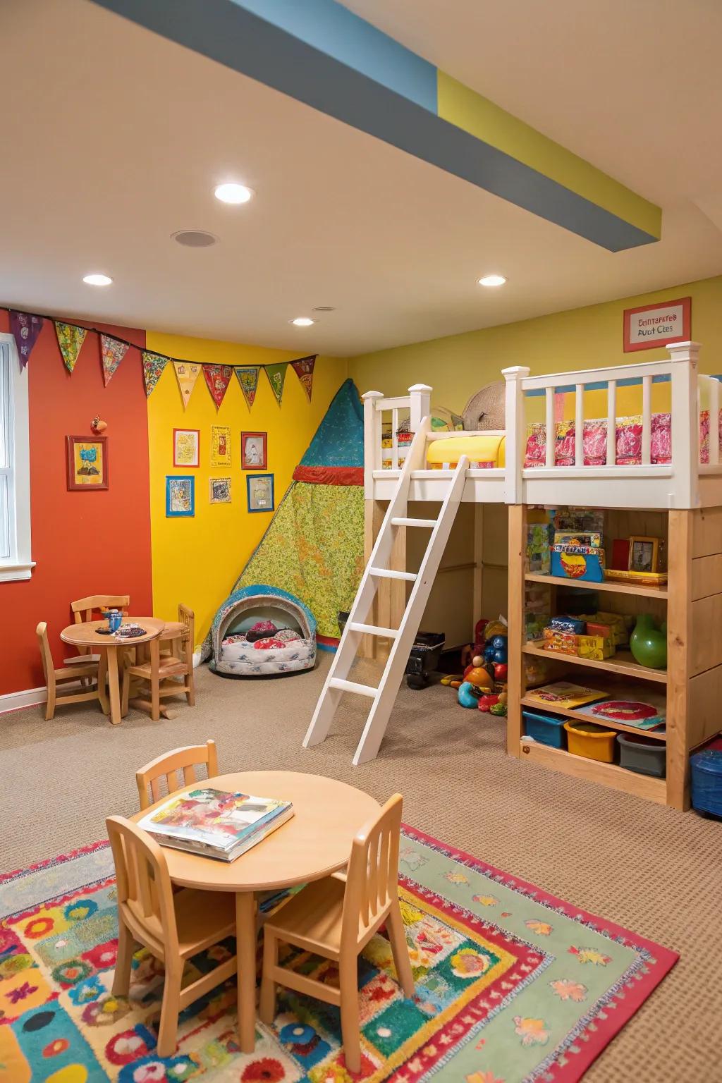 A designated play space keeps children entertained and helps keep the main areas of the home tidy.