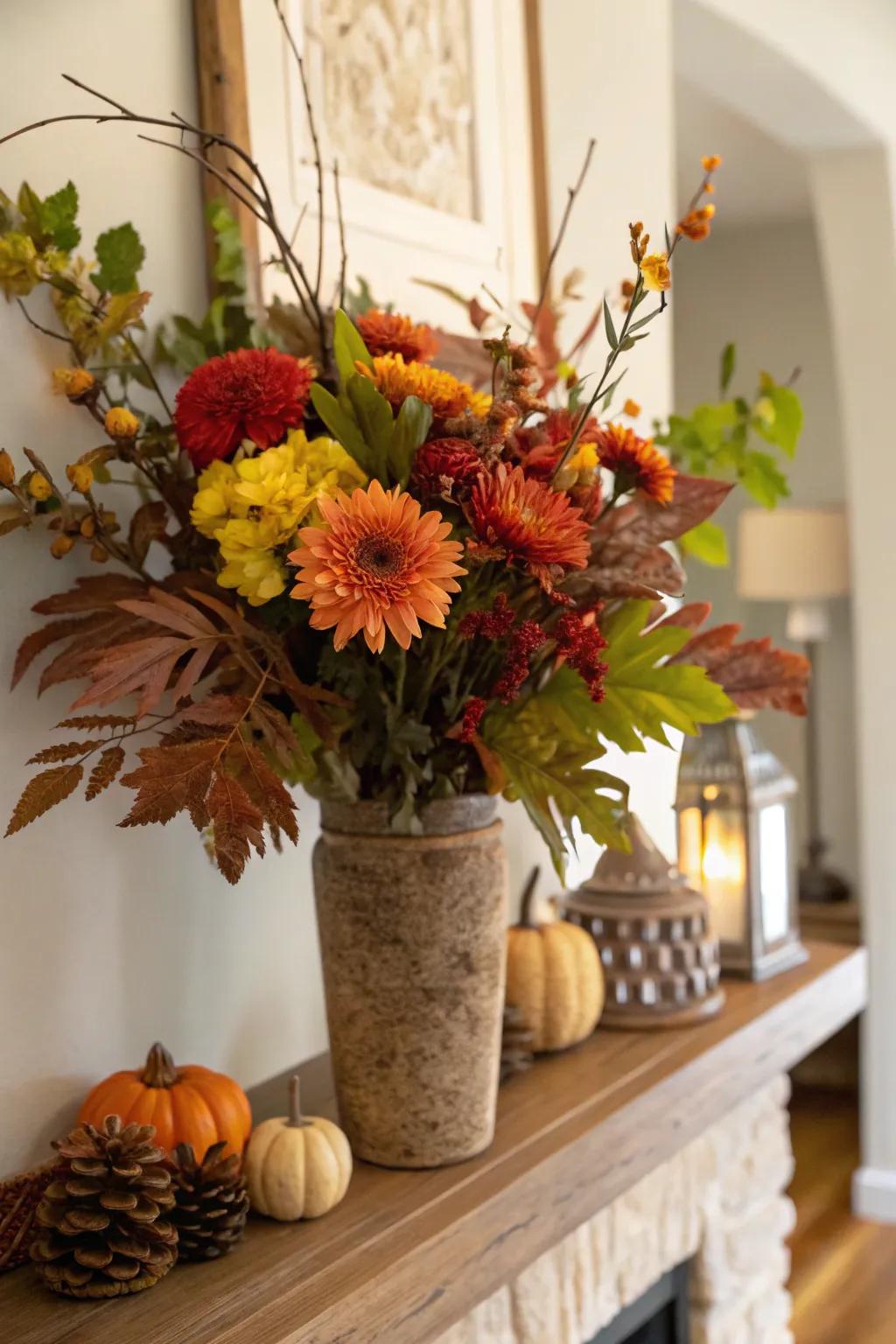 Period arrangement encapsulating the feel of fall.