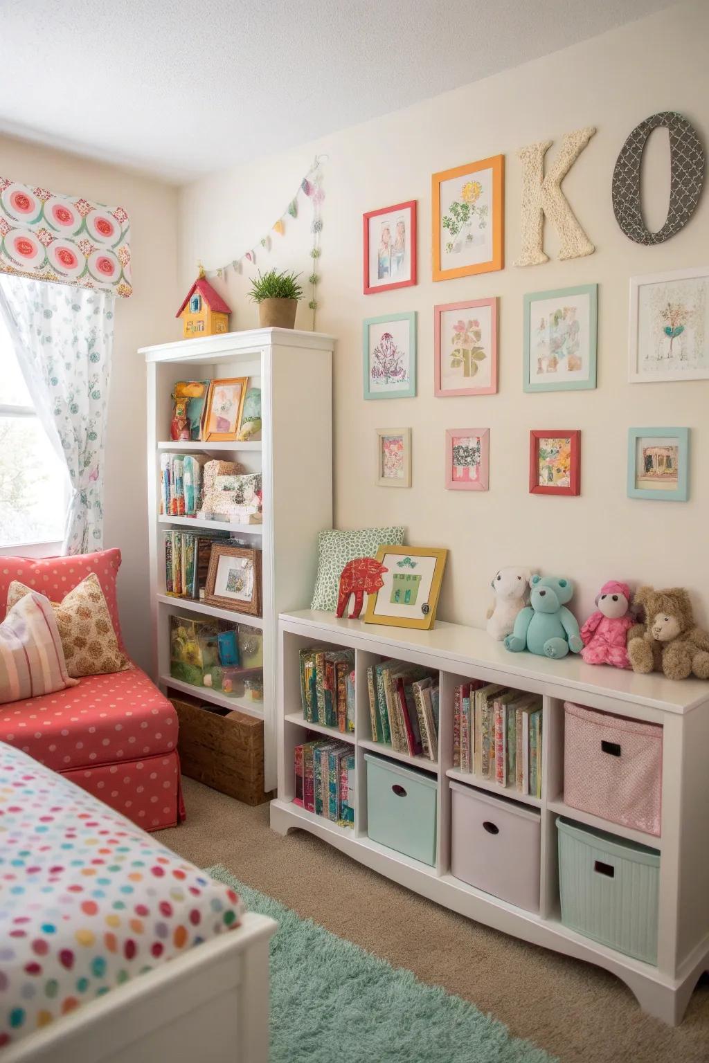 Personalized touches like monograms and nameplates make the space uniquely theirs.