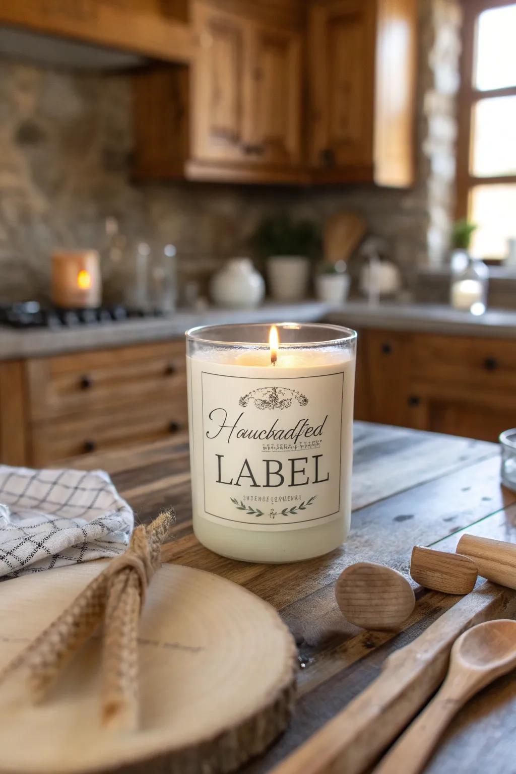 Artisanal candle stickers celebrating the ingenuity behind candle making.