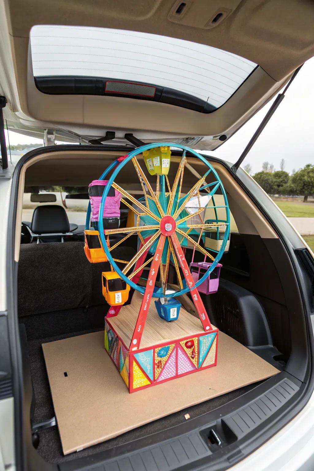 A nostalgic giant wheel decoration that embodies the joy of the fair.