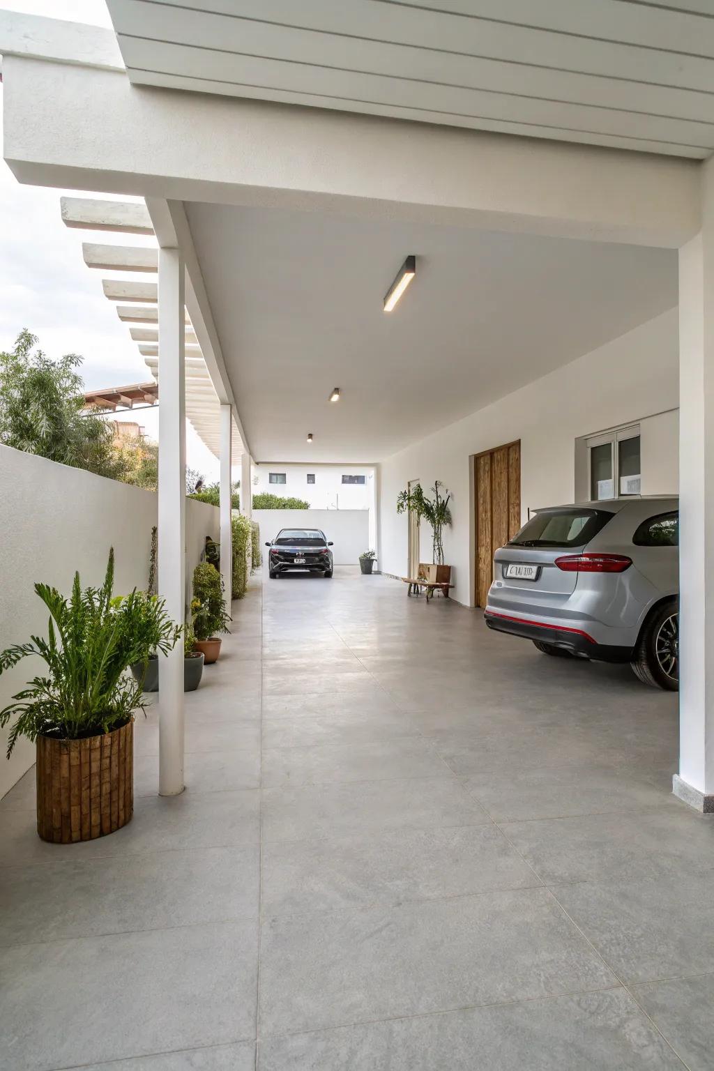 Shielded concrete provides resilience with a minimalist aesthetic.
