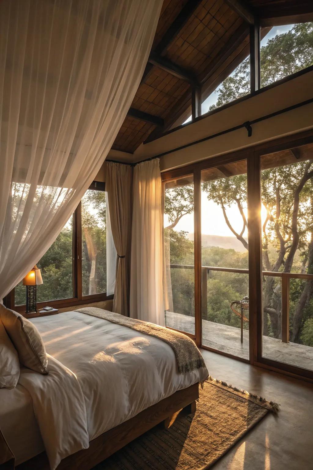 Sunlight improves the ventilated ambiance.