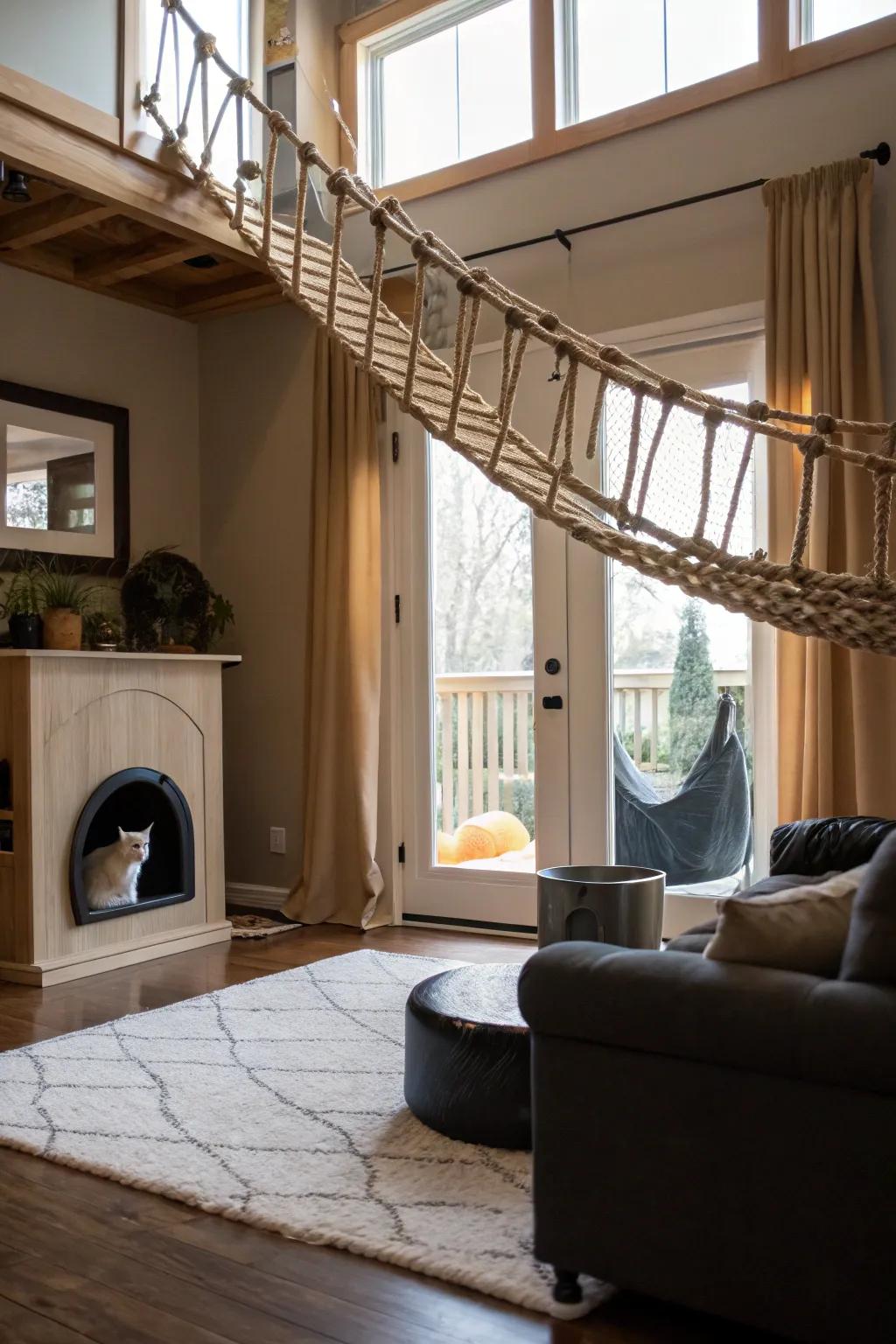 Playful features ingeniously incorporated into decor.
