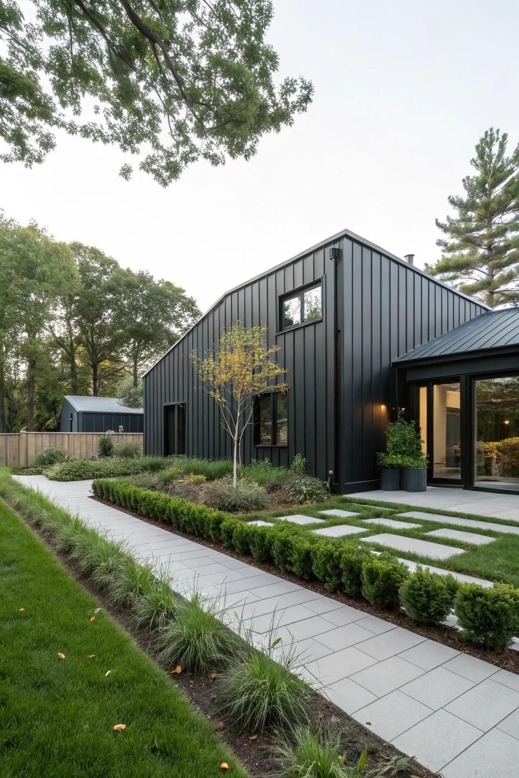 Iron siding adds an industrial touch to your home.