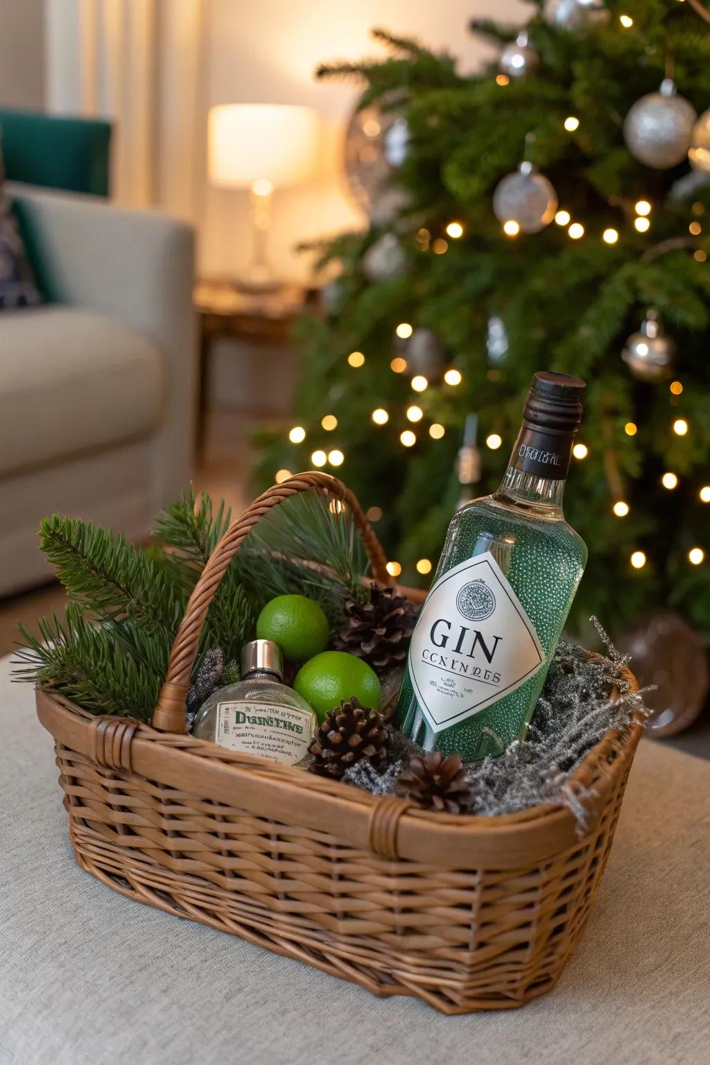 A refreshing conifer hamper that embodies the spirit of Christmas.