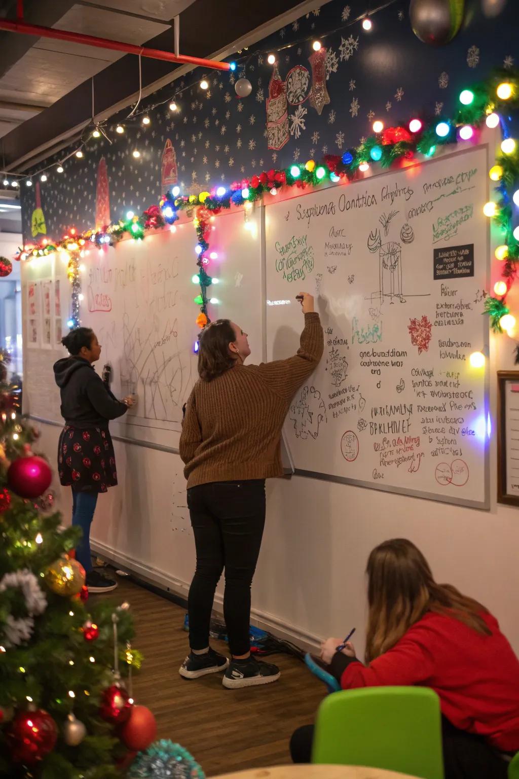Contestants engrossed in a bout of Seasonal Pictorial Challenge, delineating and deducing.