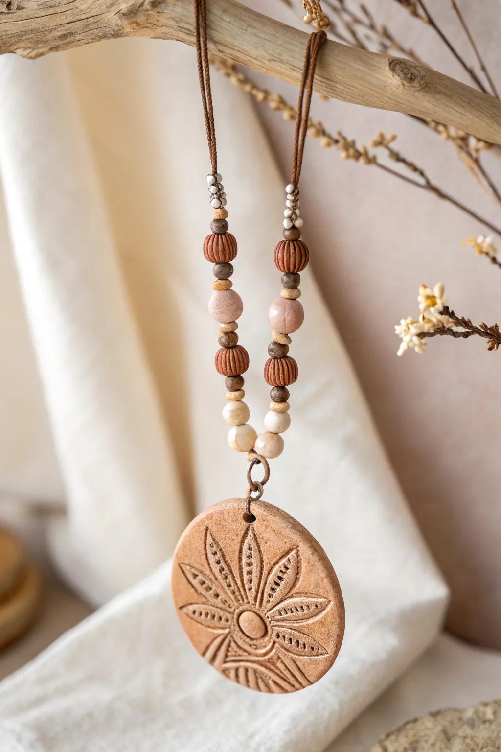 Intensify your style with fusion artistry: a clay charm that integrates effortlessness with artistic flair.