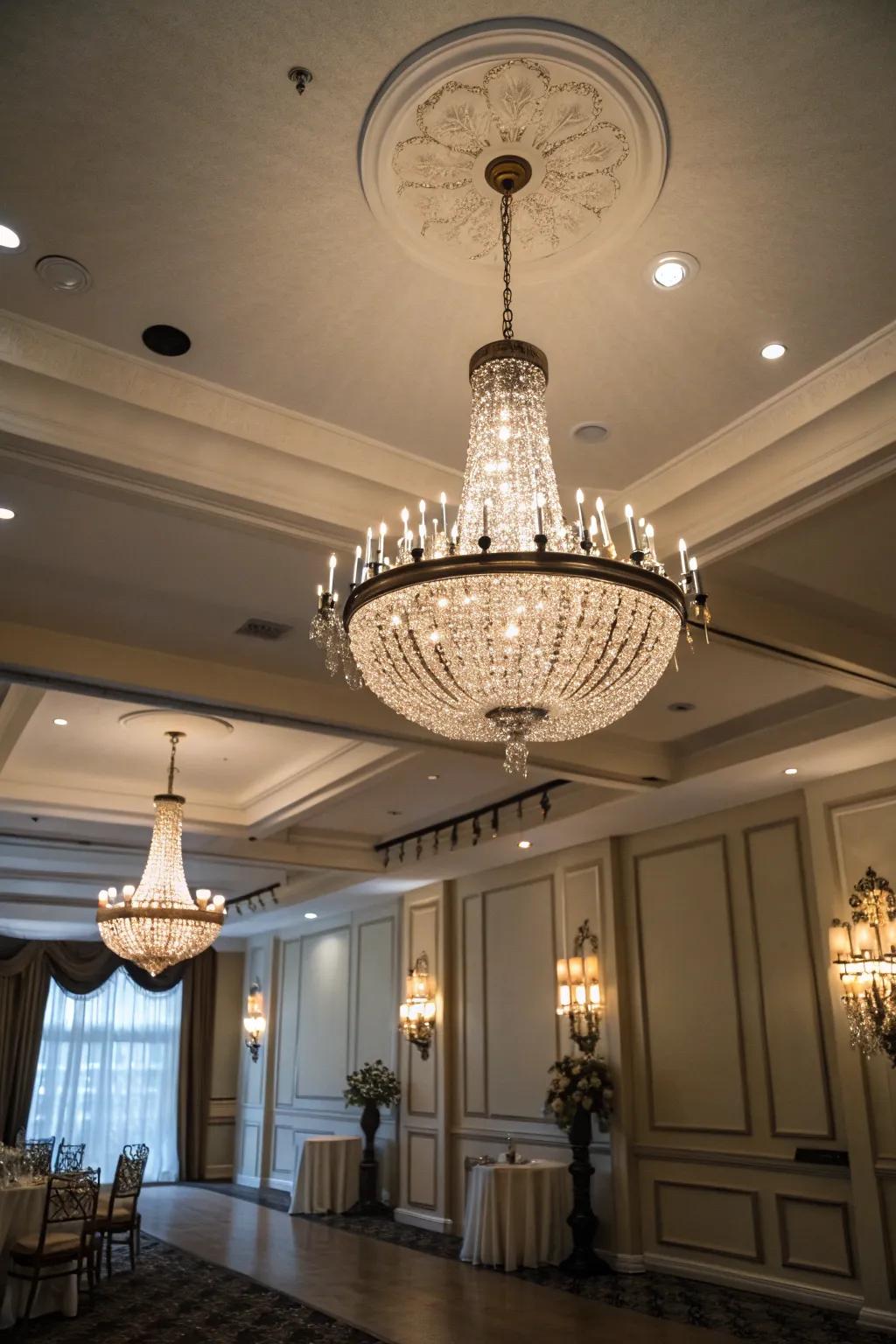 Classy illumination elevates the coastal stylish aesthetic.