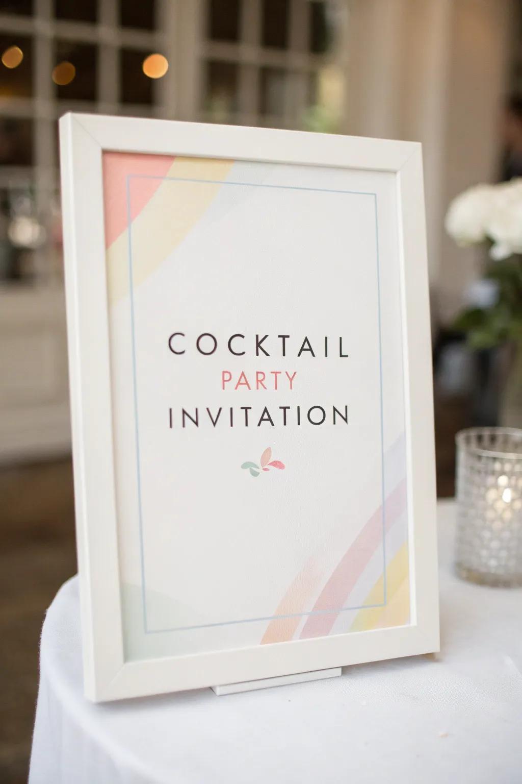 Embrace simplicity with minimalist elegance invitations.
