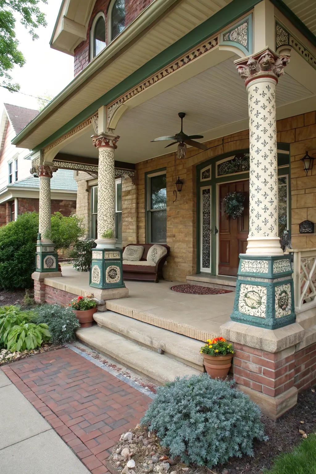 Decorative entrance columns transform a home's entrance, making a personal statement.