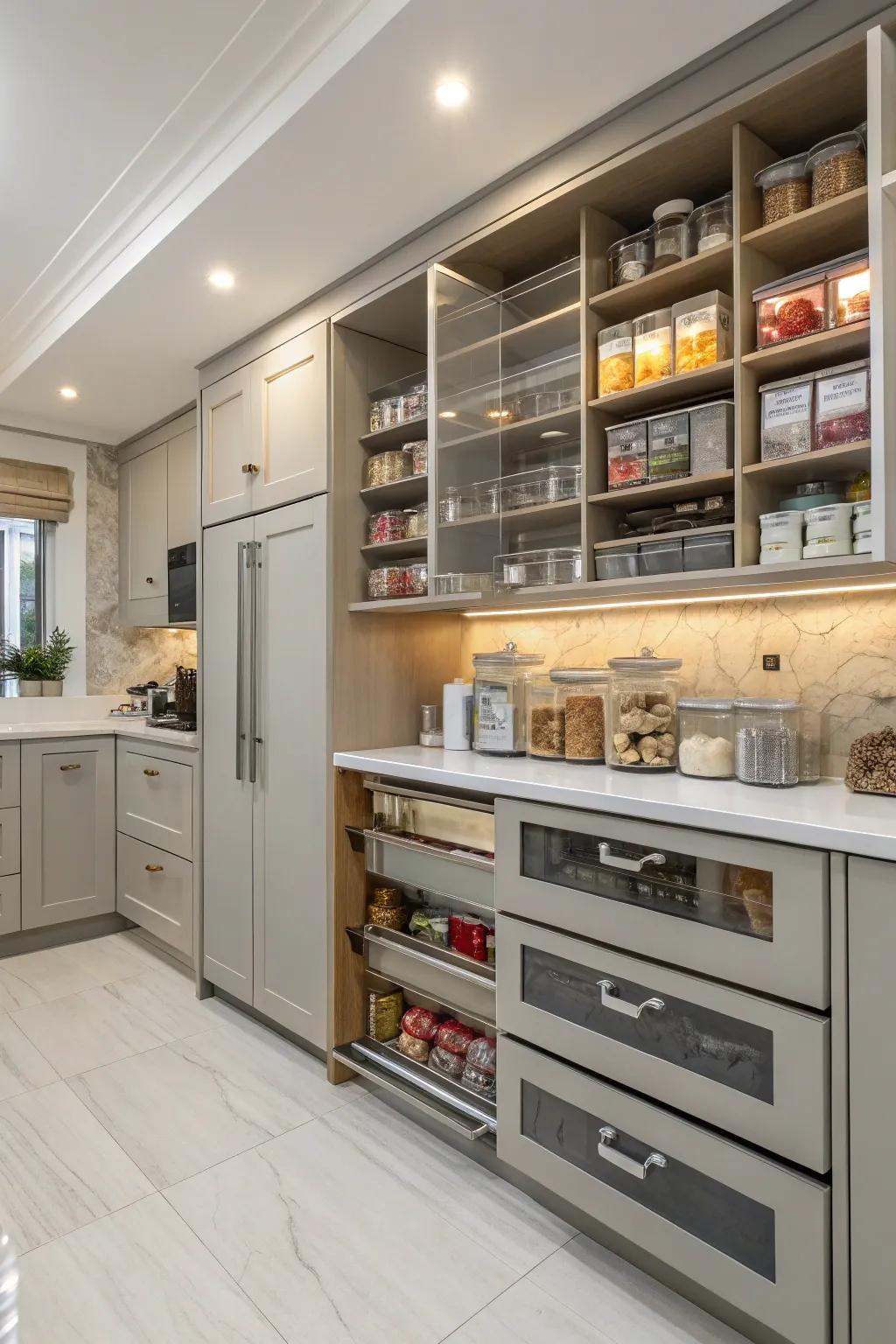Efficient storage that maintains space tidiness and functionality.