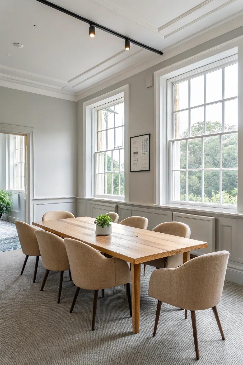 Soft color palettes promote a serene and professional setting.