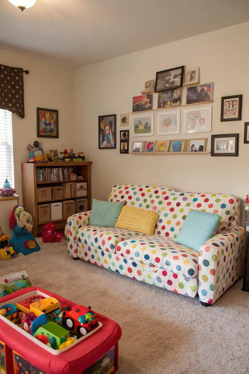 Whimsical patterns make your couch uniquely reflective of you.
