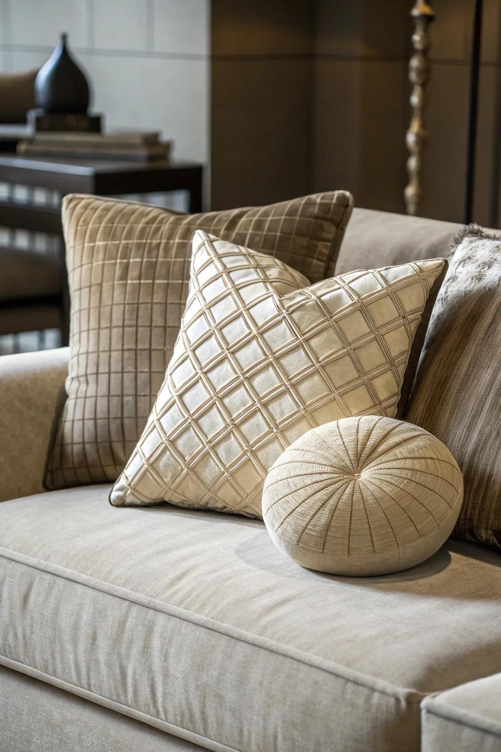 An uneven arrangement brings a fun dynamic.