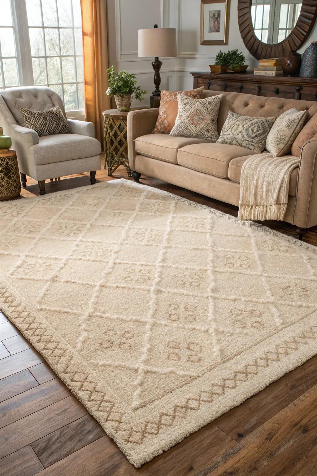 Rugs ensure warmth and comfort underfoot.