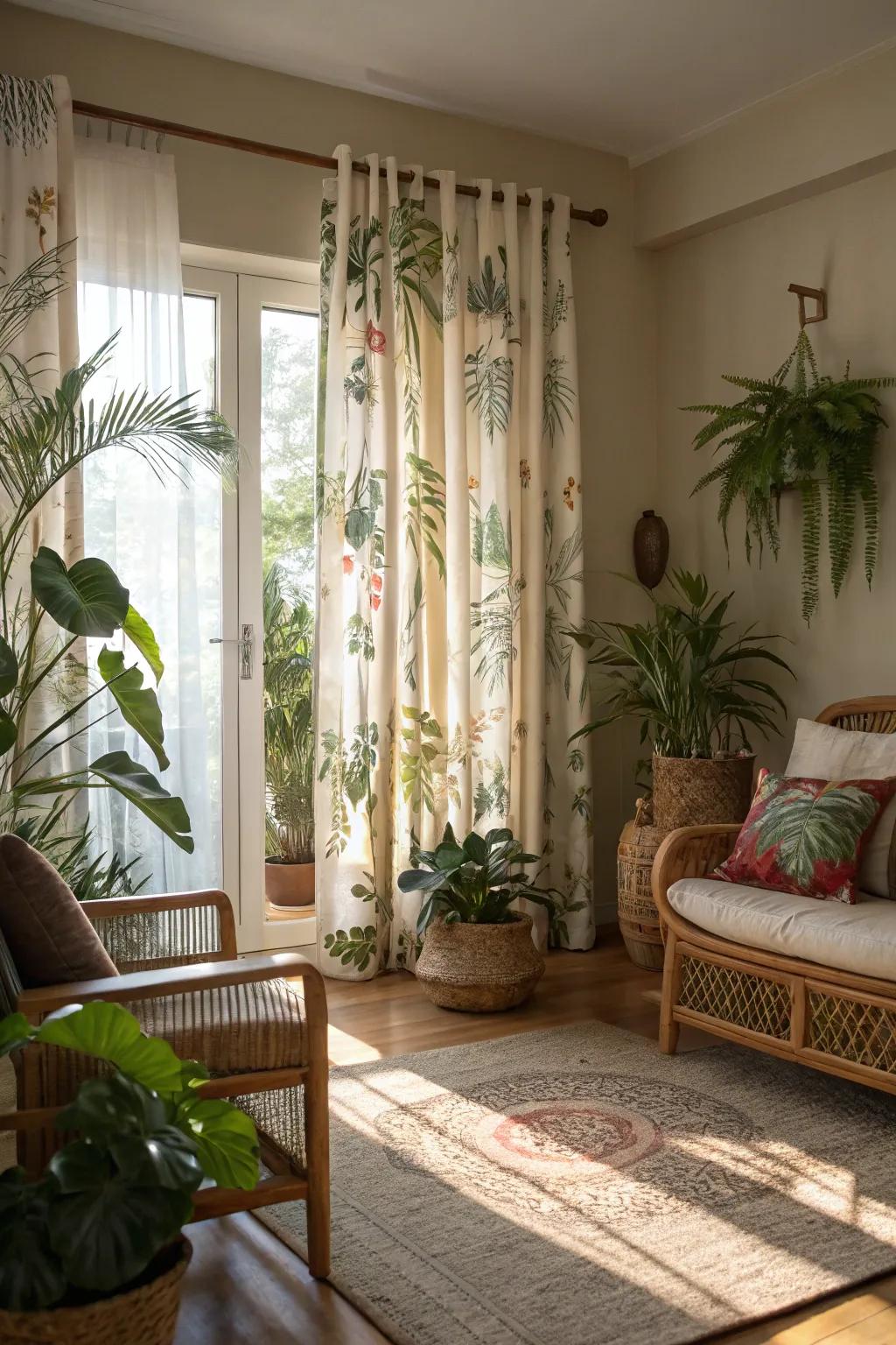 Plant-inspired prints connect your interior with the beauty of the outdoors.