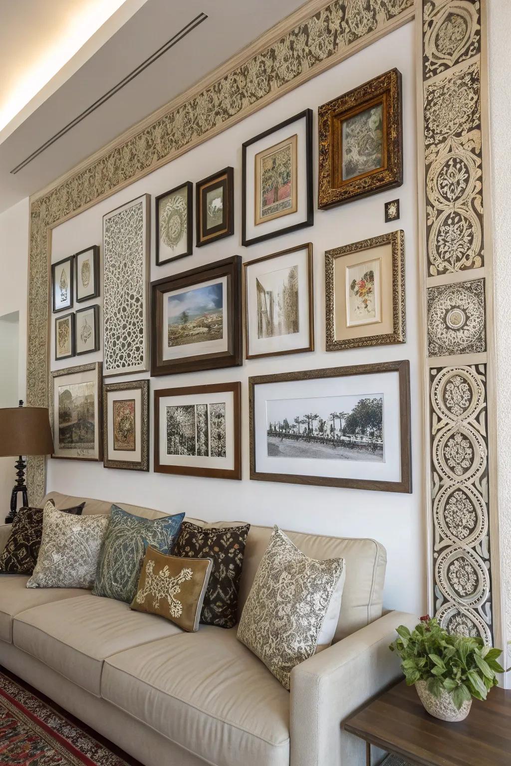 Enclosed patterns add sophistication and elegance to spaces.