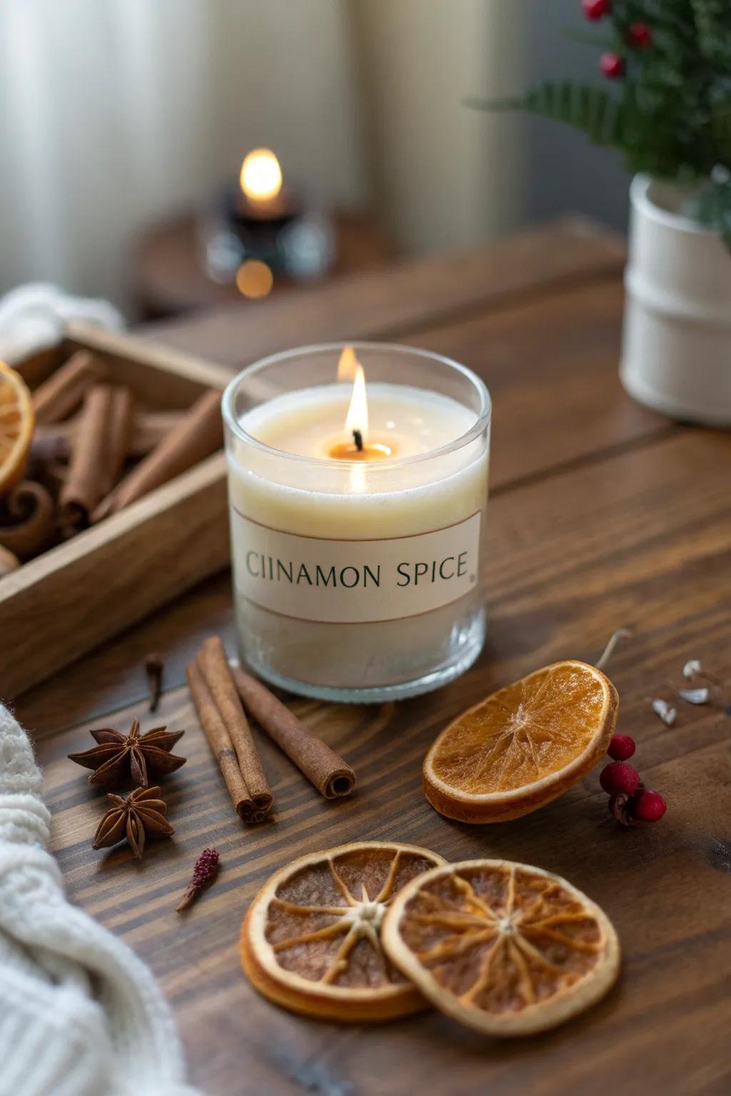 Spiced Aroma Candle for Festive Celebrations