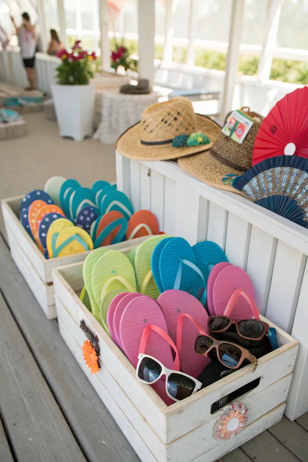 A stylish comfort nook with essentials for guests.