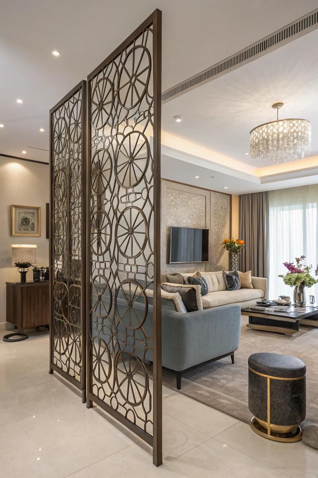 Creative dividers blend art and function beautifully.