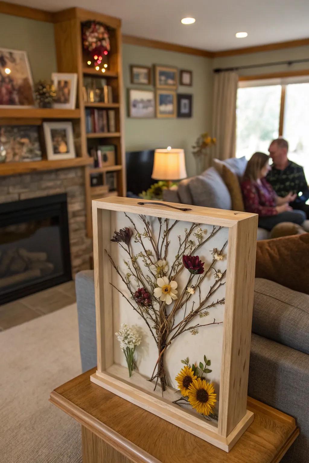 Celebrate family memories through an exclusive memory tree display case.