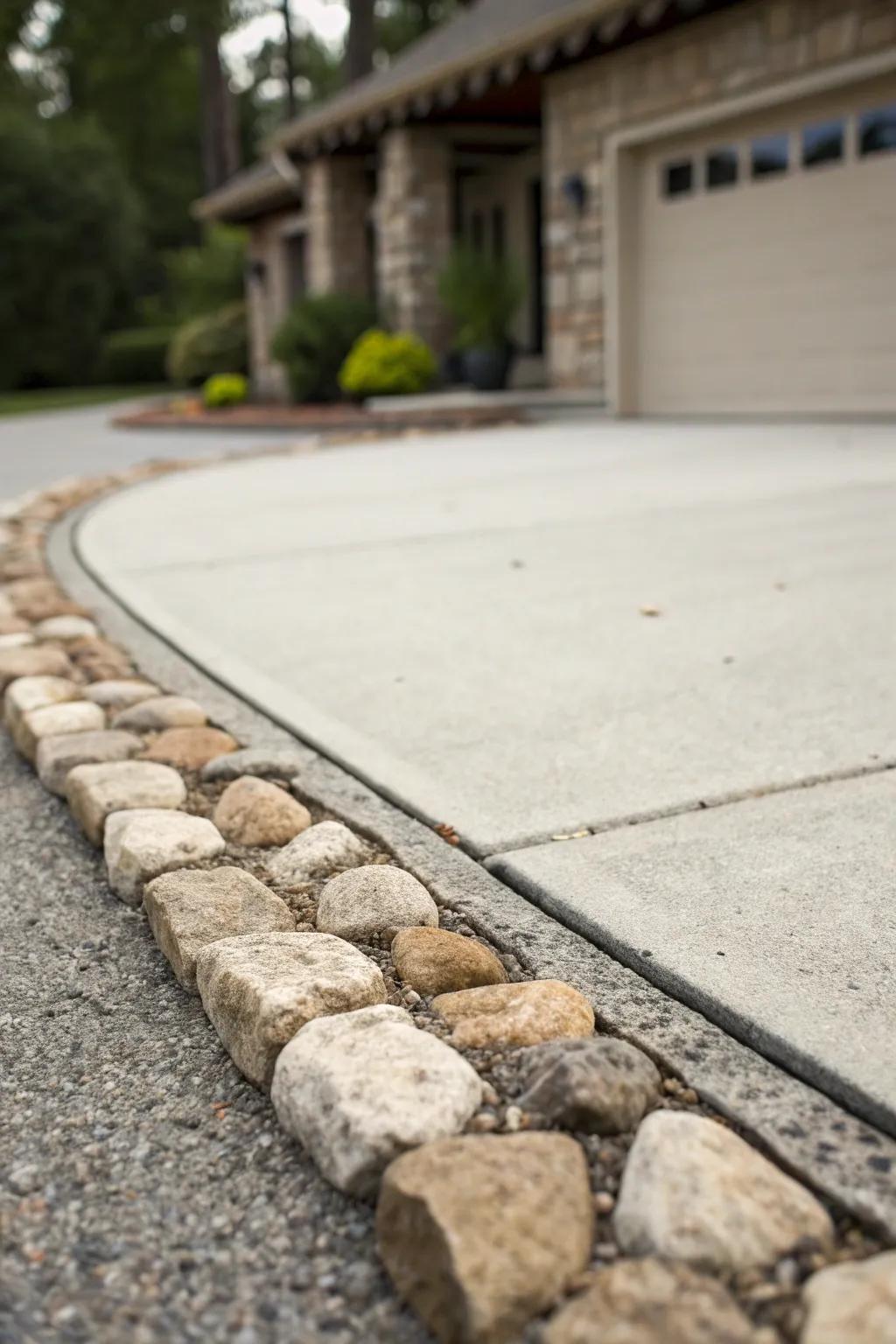 Decorative borders can elevate any driveway’s aesthetic.