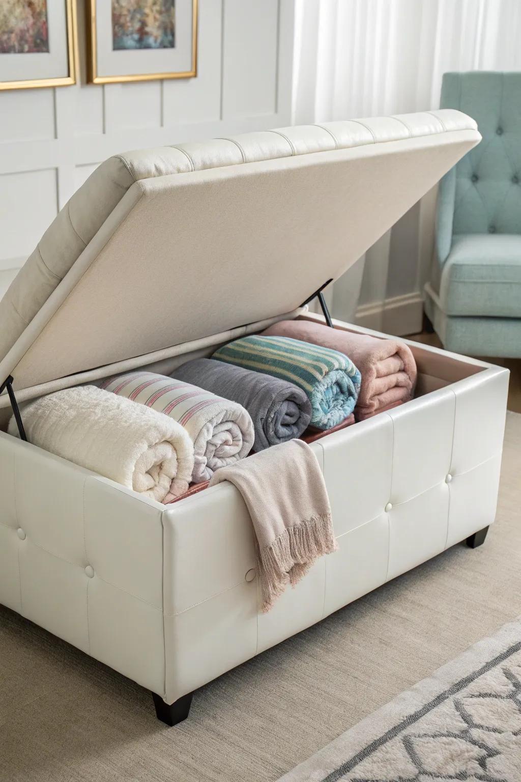 Ottomans offer a stylish and practical storage solution.