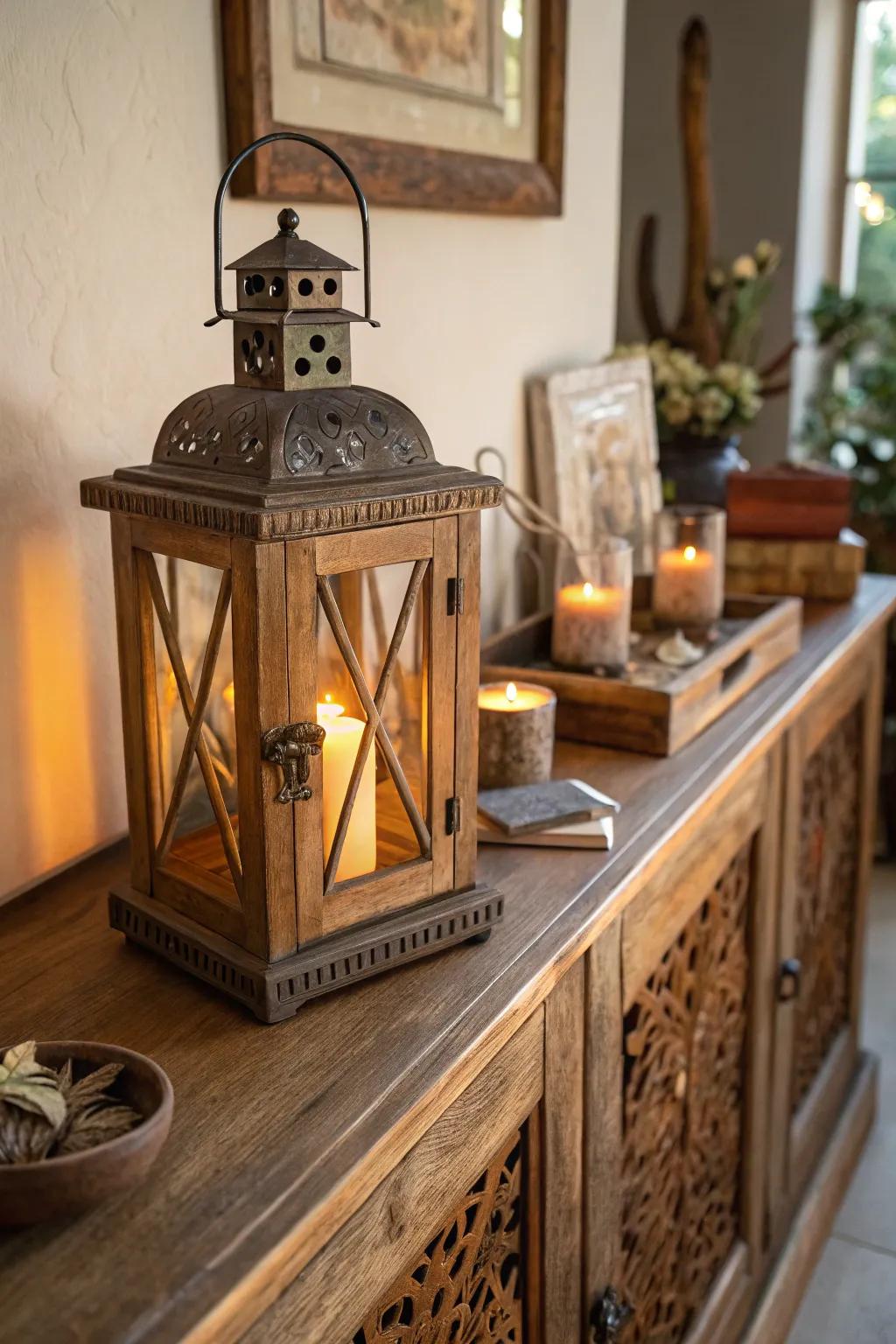 Country lanterns impart timeless sophistication to any décor.