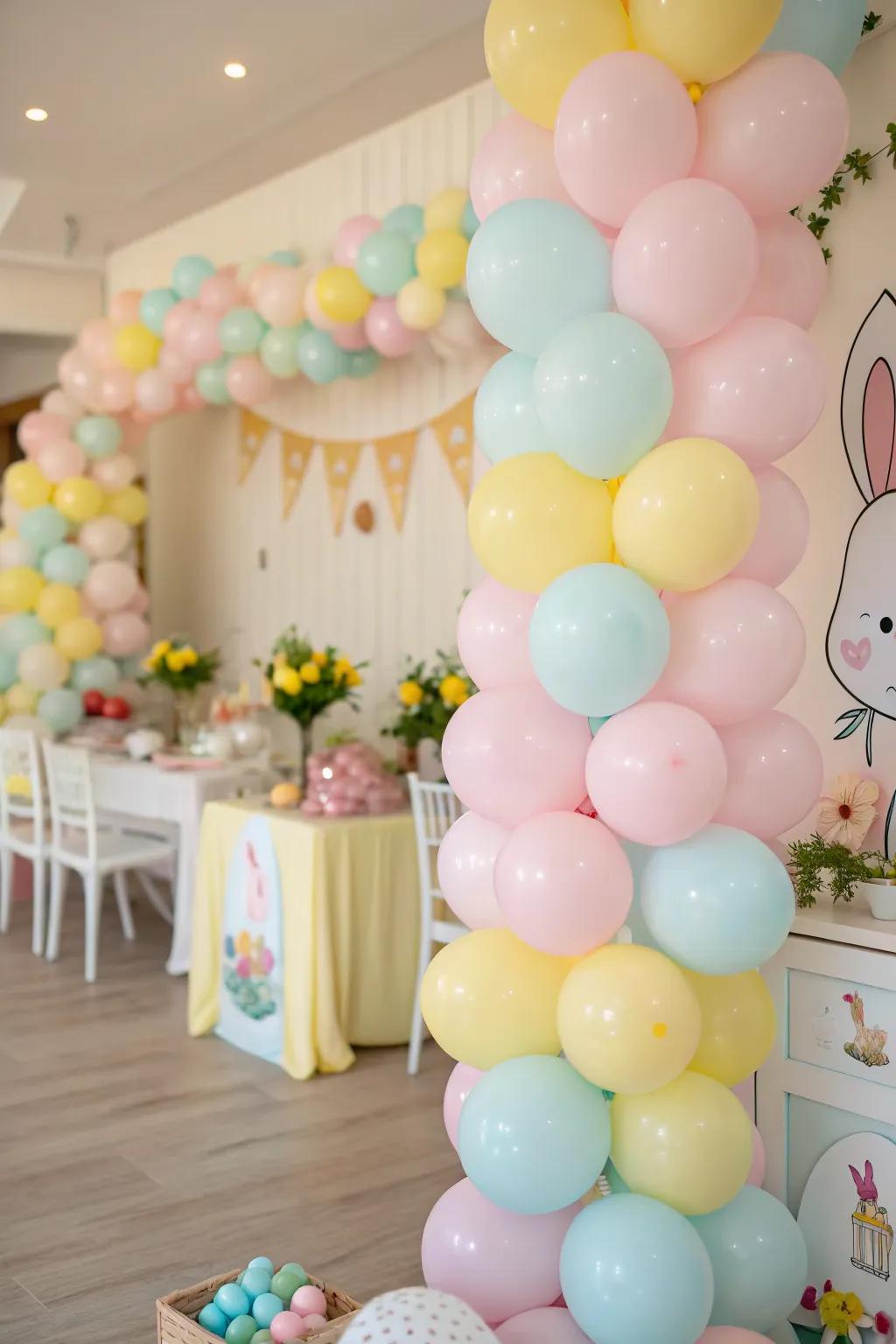 Delicate aerostats bestow a celebratory and kaleidoscopic nuance to your Easter festivities.