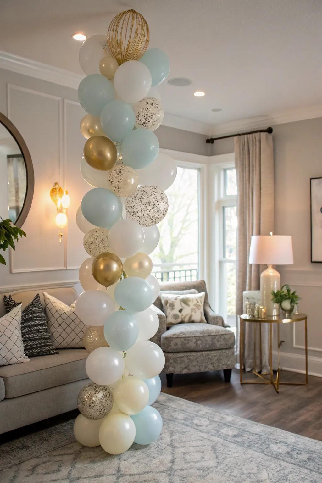 Incorporate a spirited element through stylish air-filled sphere designs.