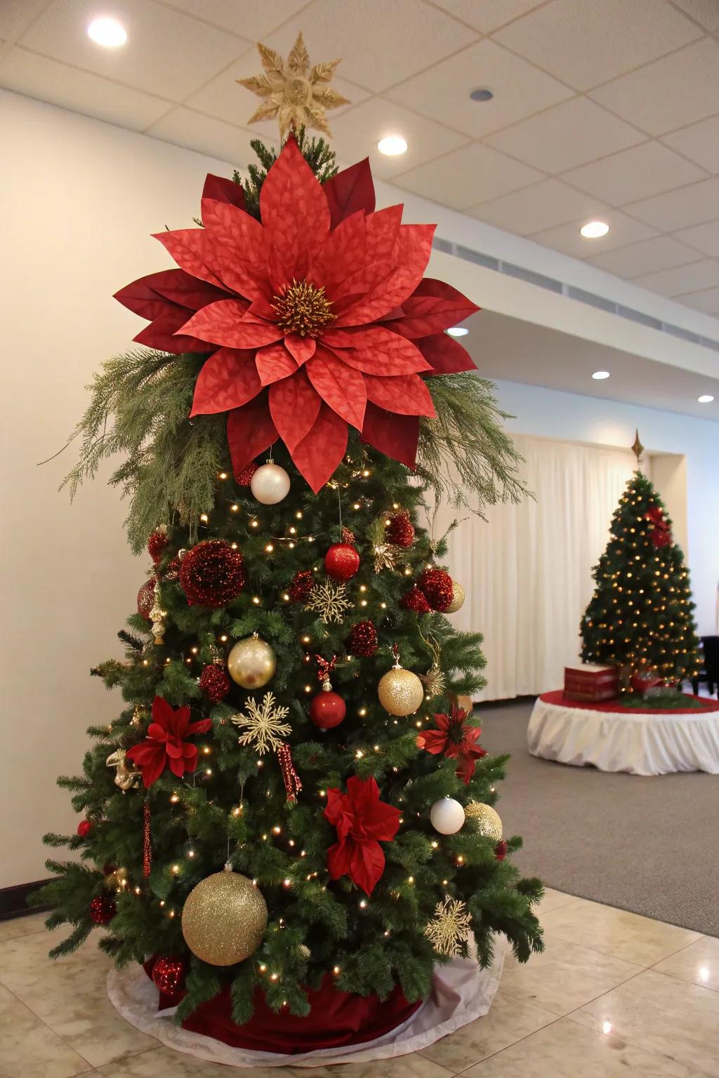 An oversized blossom fashions a daring and exquisite statement.