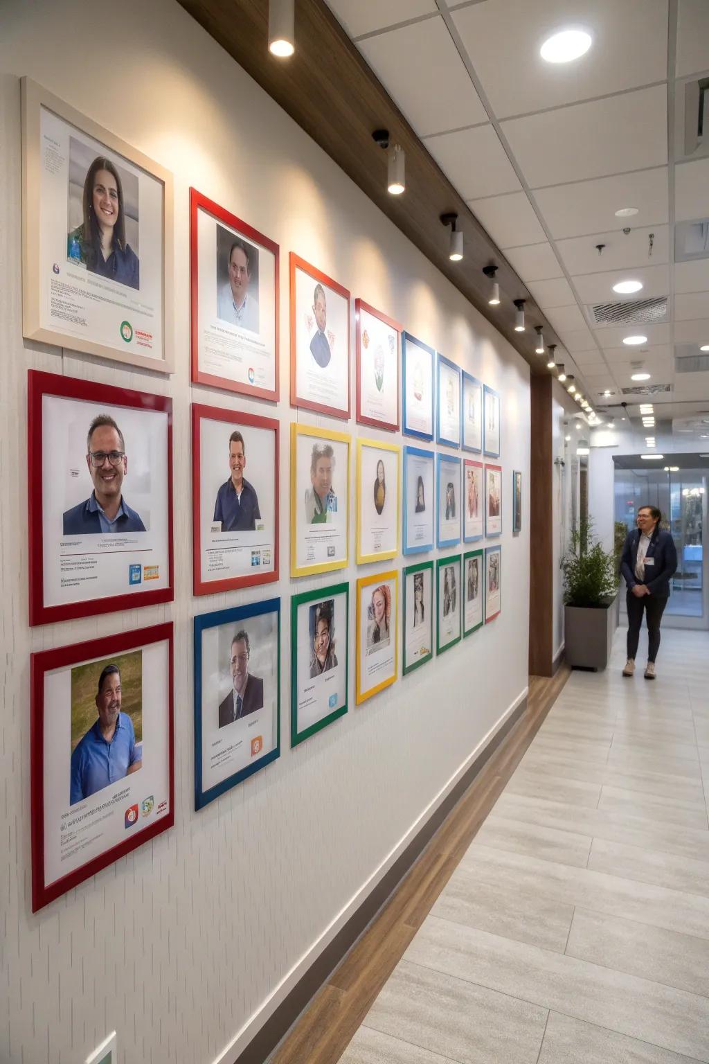 An enlightening photo display that educates and celebrates the team.