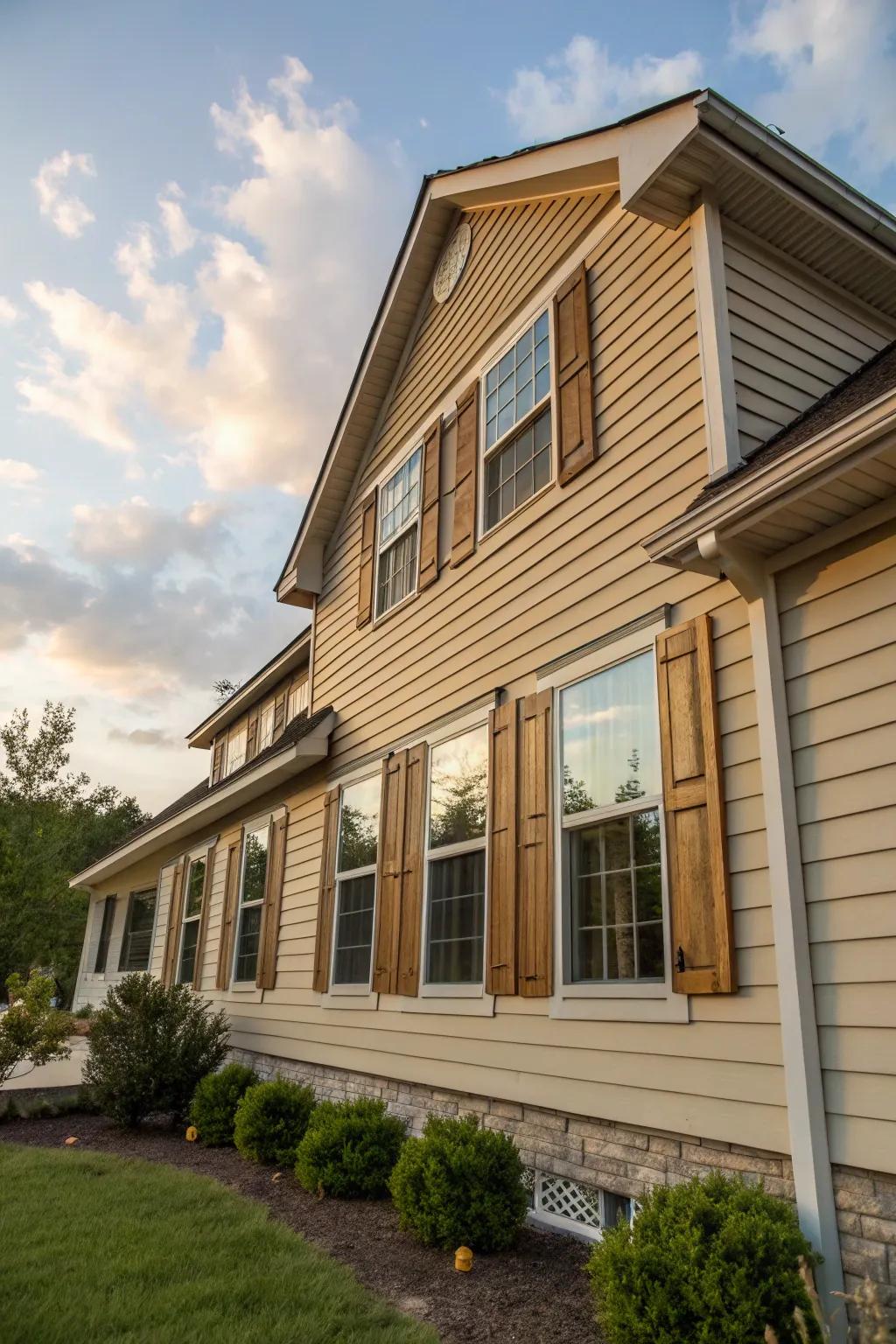 Faux wood frames offer the charm of wood with effortless upkeep.
