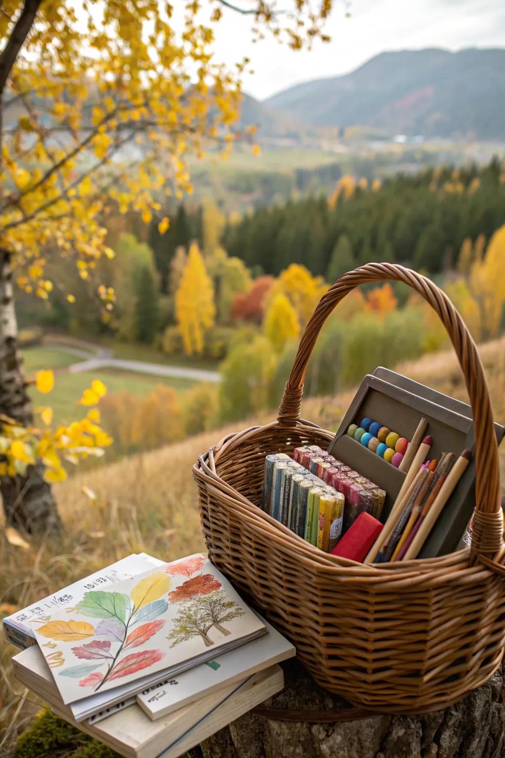 Inspire creativity with art provisions that celebrate fall’s beauty.