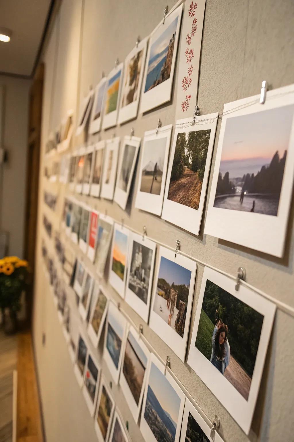 Casual Polaroid-style photo display.
