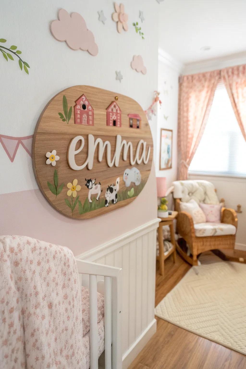 Personalized decor introduces individuality to your nursery.