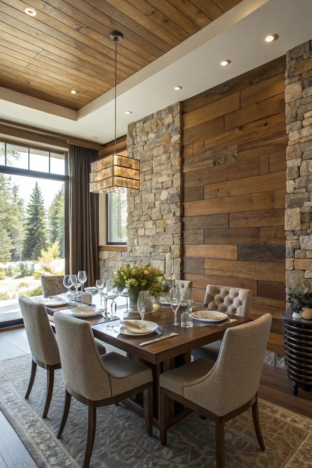 Blending textures enriches your space.