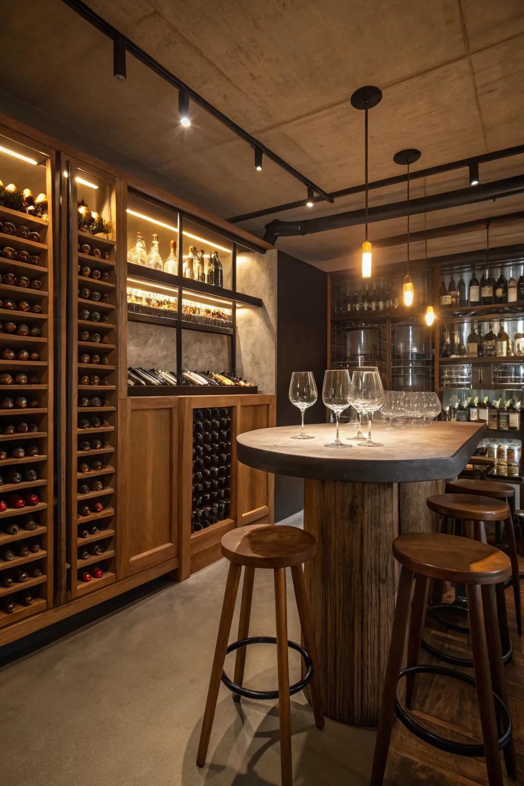 Treat yourself to an enchanting wine cellar right in the heart of your basement.