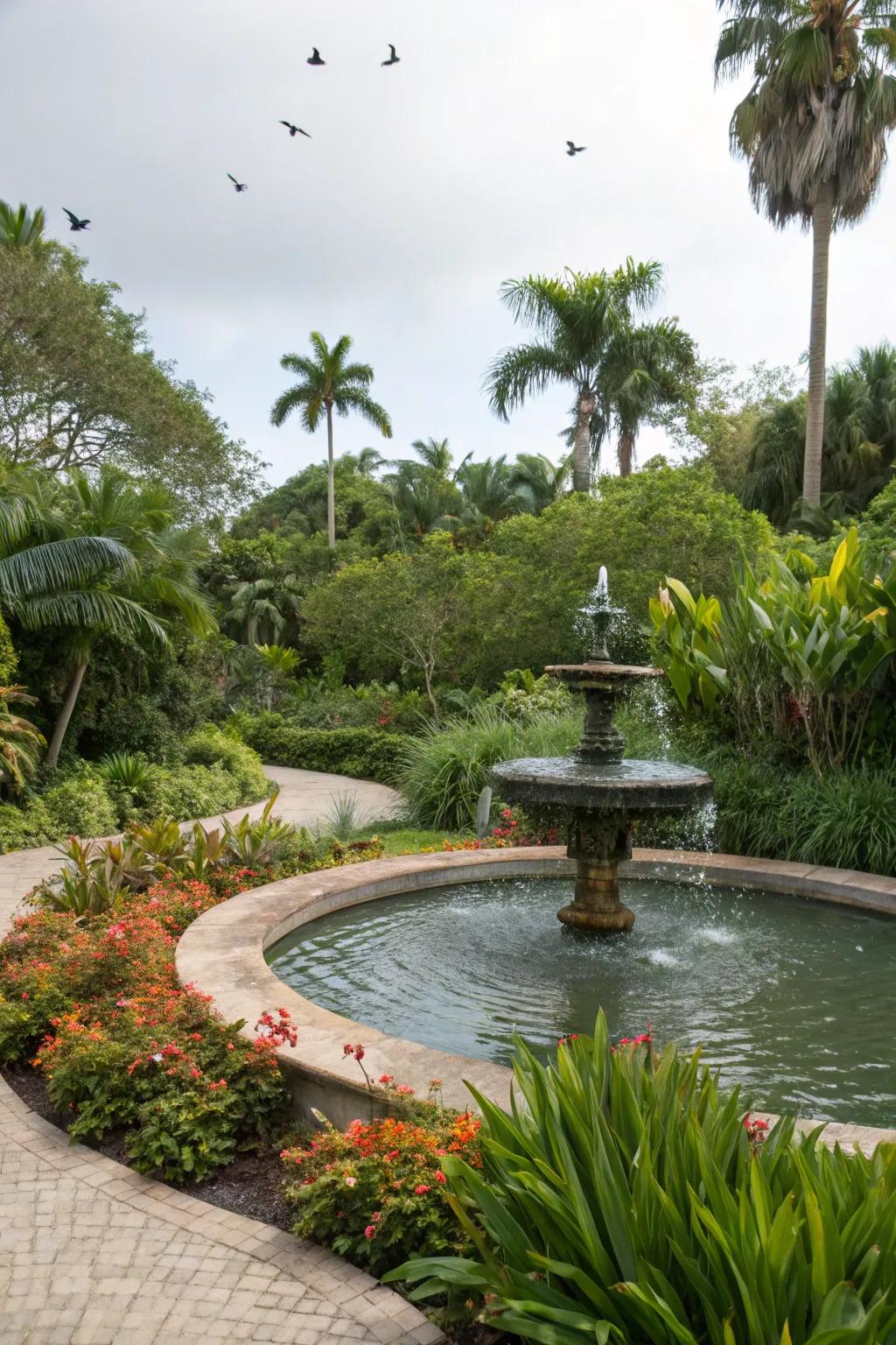 An aquatic element introduces a soothing aspect to your landscape.