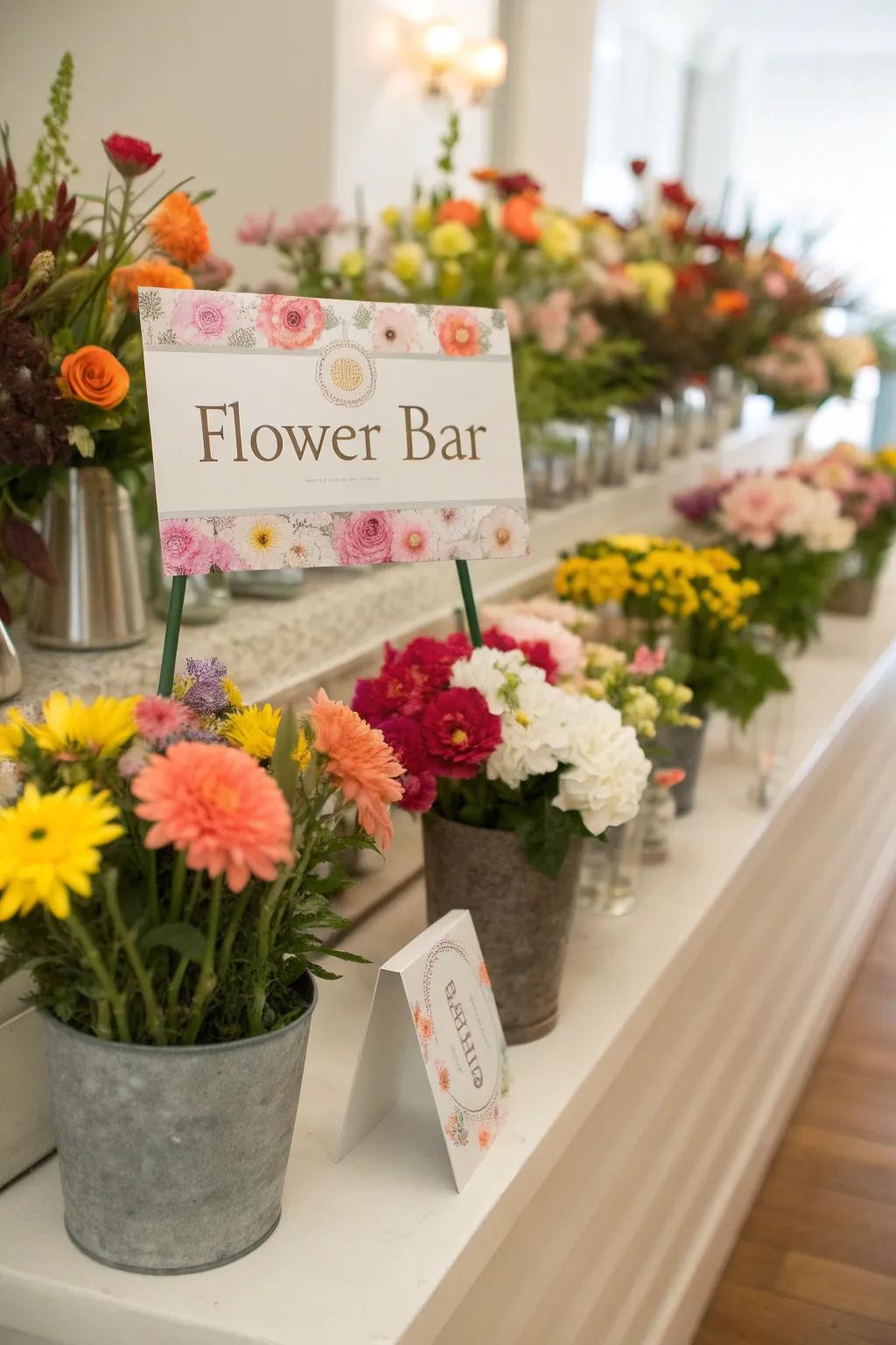 Personalized markers render each bouquet unparalleled.