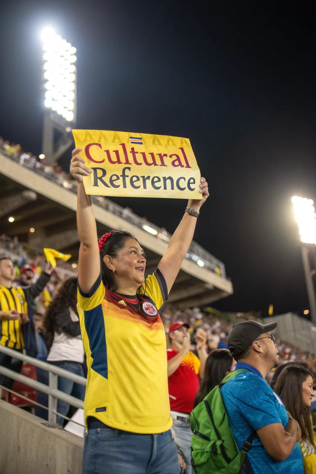 Cultural references add depth to game day signs.