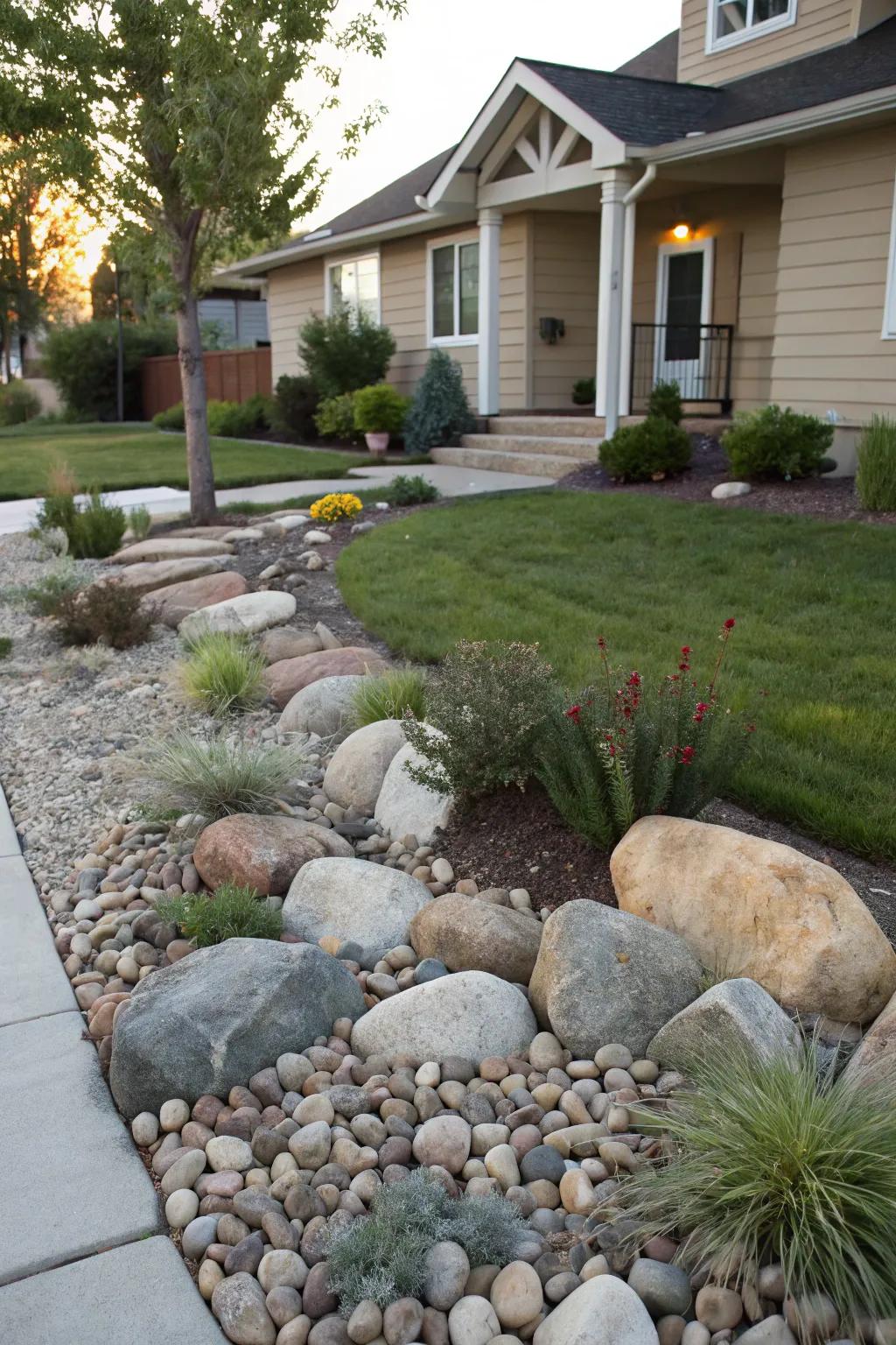 Stone sanctuaries offer a serene and low-upkeep landscape option.