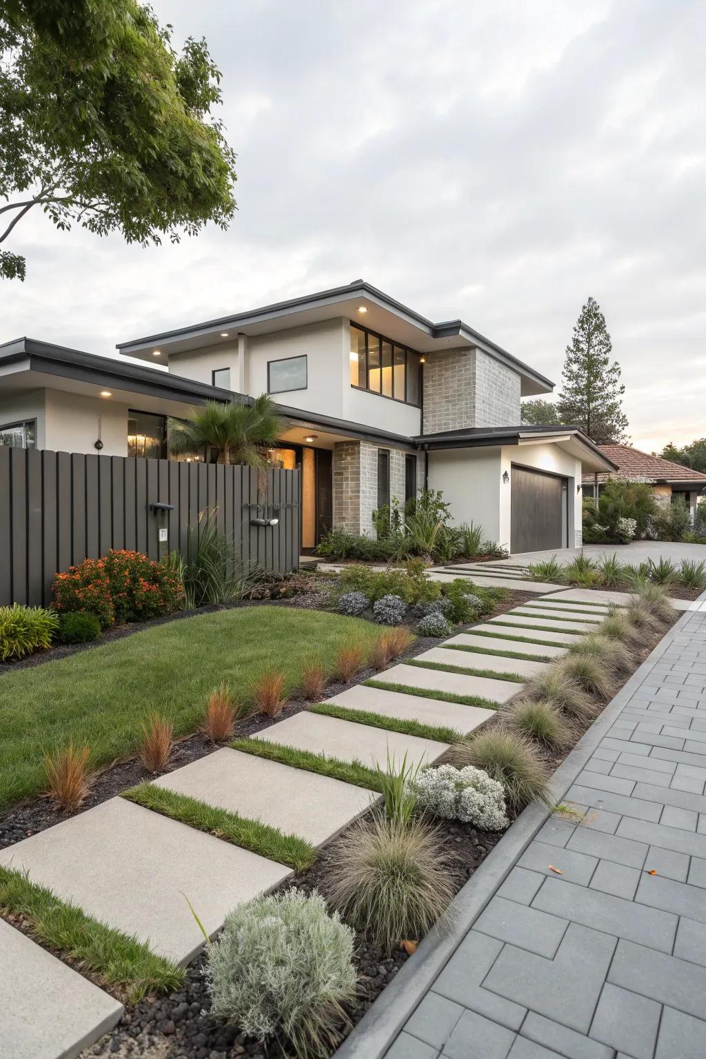 Fluid integration of landscape design with home architecture.