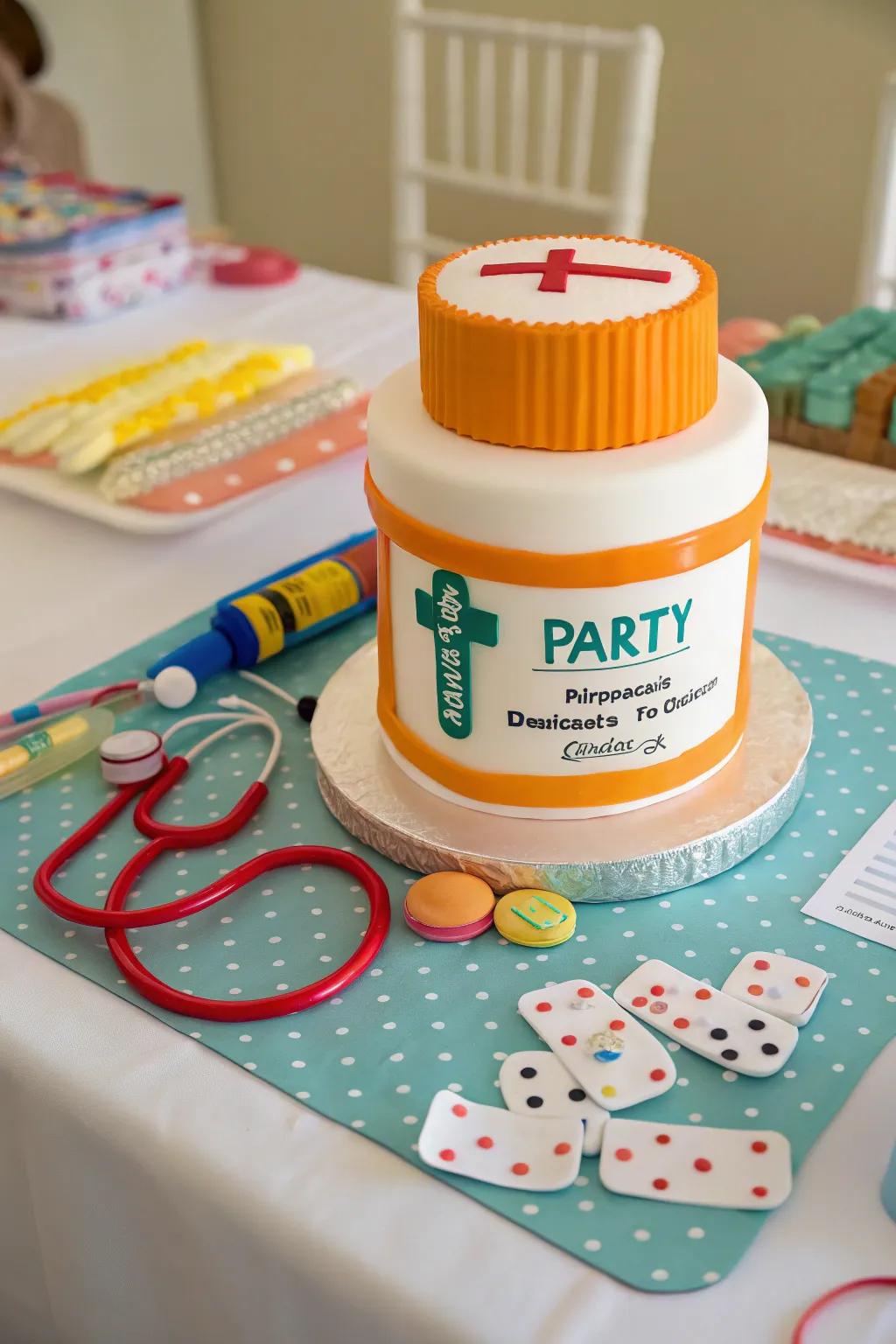 Prescribe a healthy dose of laughter with this brilliant 50th birthday cake!