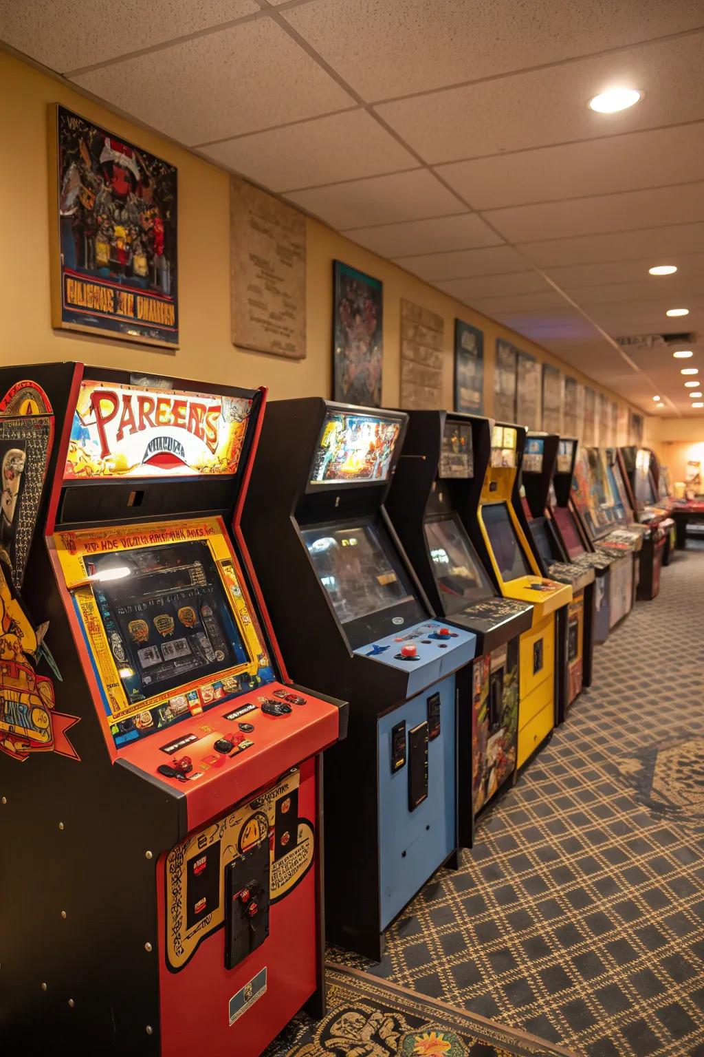 Classic machines adding charm to the gaming space.