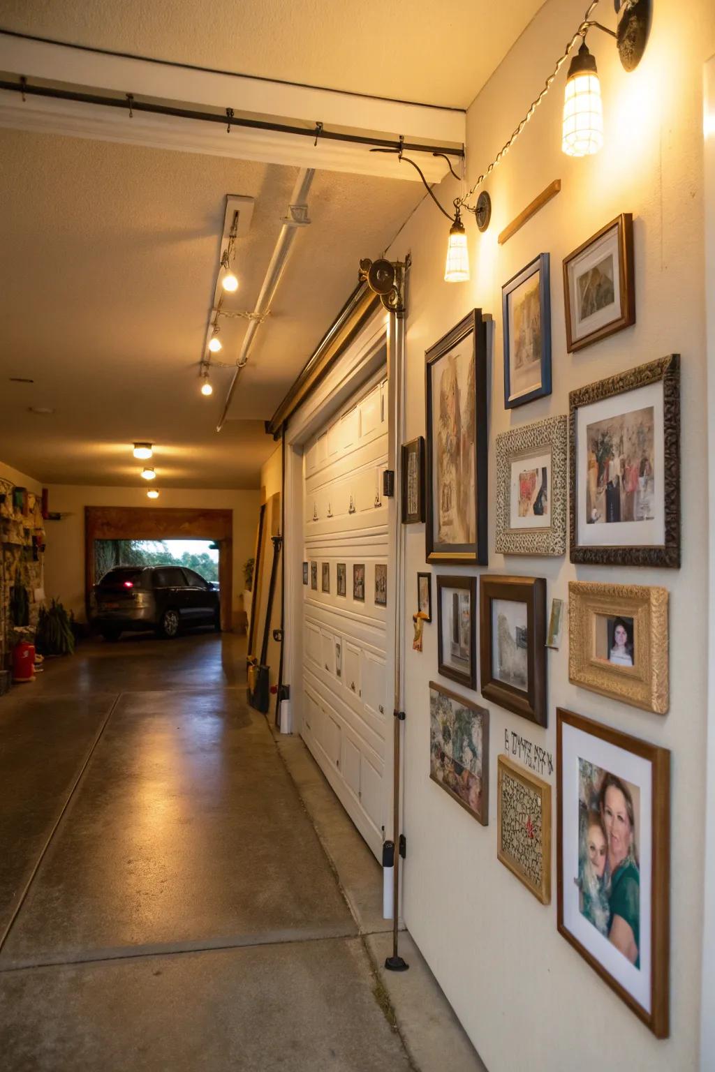 A personal display wall introduces character and warmth to your entry area.