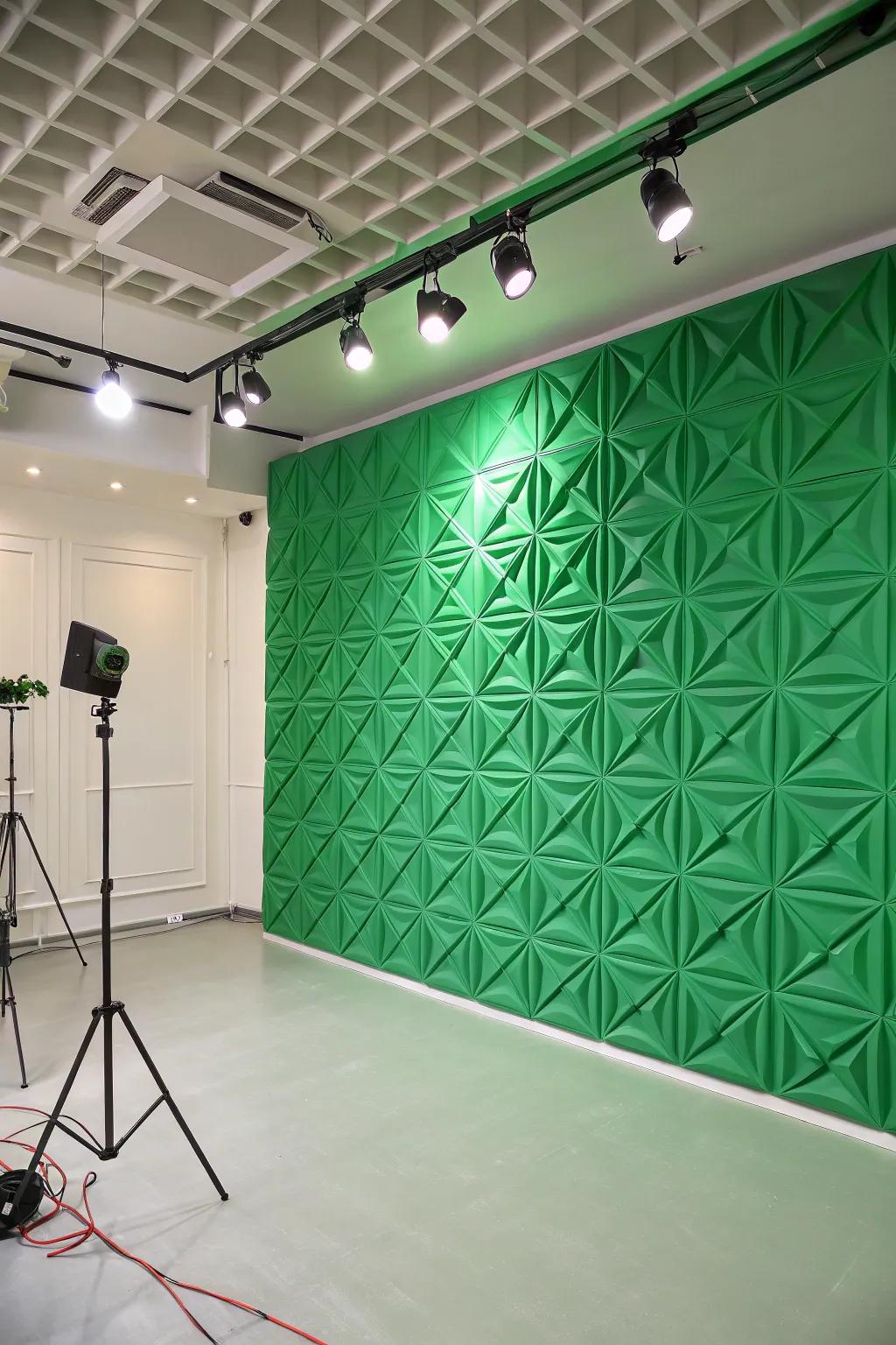 Get a structured appearance with interlocking squares.